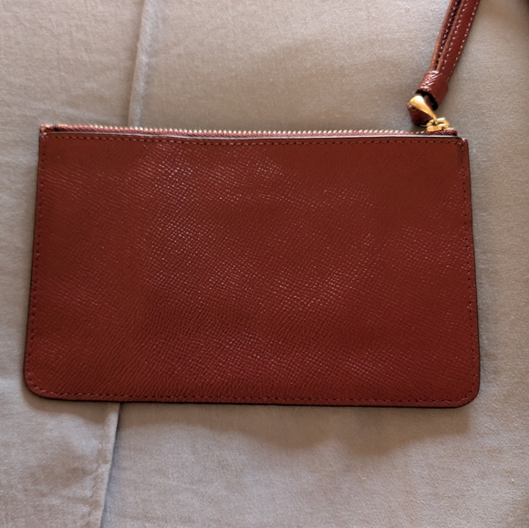 Coach Red Oxblood Burgandy Glitter Star Wristlet EUC - Picture 2 of 5